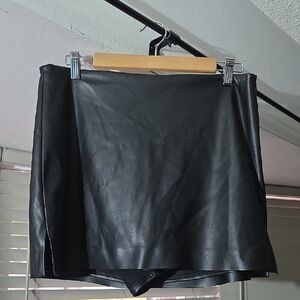 Express Black Faux Leather Mini Skirt